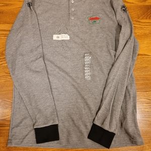 NWT TECGEN FR Long Sleeve Henley - L